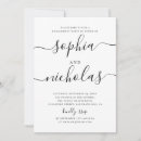 Search for black and white engagement party invitations Calligraphy