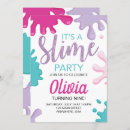 Search for slime party invitations Pink