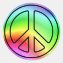 Search for rainbow peace sign stickers No war