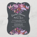 Search for purple butterfly bridal shower invitations Floral