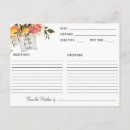 Search for bridal shower recipe postcards Elegant