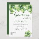 Search for clover baby shower invitations Leprechaun