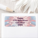 Search for 4th birthday return address labels Red white and blue