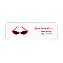 Search for red cat return address labels Retro