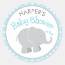 Search for blue grey baby shower stickers Elephant