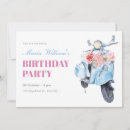 Search for scooter birthday invitations Vintage