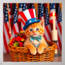 Search for cat flag posters July 4th