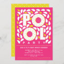 Search for pink pool party invitations Modern