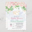 Search for swan bridal shower invitations Watercolor