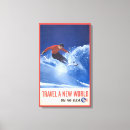 Search for vintage travel canvas prints Tourism
