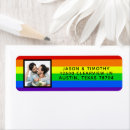 Search for gay wedding return address labels Lesbian