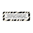 Search for zebra print return address labels Animal