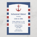 Search for red rehearsal dinner invitations Nautical