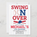 Search for softball birthday invitations Swing on over