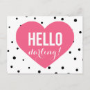 Search for hello typography postcards Pink