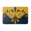 Search for navy blue gold bath mats Simple