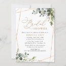 Search for eucalyptus geometric bridal shower invitations Elegant