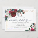 Search for winter floral bridal shower invitations Marsala