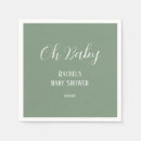 Search for oh baby napkins Sage green baby shower