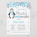 Search for penguin boy birthday invitations Winter onederland