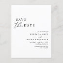 Search for black and white save the dates postcards Minimalist