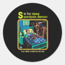 Search for demons round stickers Cool