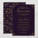 Search for purple gold quinceanera invitations Modern