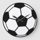 Search for soccer ball clocks Black and white