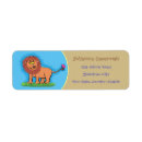 Search for cute lion return address labels Wildlife