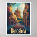 Search for barcelona city posters Watercolor