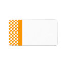 Search for orange polka dot return address labels Pattern