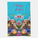Search for easter eggs tea towels Puppy