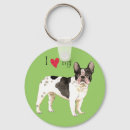 Search for love french bulldog key rings Frenchie