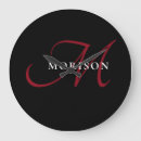 Search for modern in red black clocks Simple