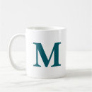 Search for teal monogram mugs Letter