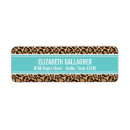 Search for leopard return address labels Cute