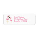 Search for cute flamingo return address labels Animal