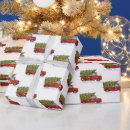 Search for christmas tree truck wrapping paper Red