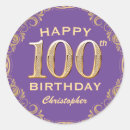 Search for purple and gold stickers Birthday party