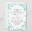 Search for tropical leaves wedding invitations Blue