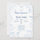 Search for blue safari baby shower invitations Blue and white