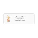 Search for gold pineapple return address labels Summer