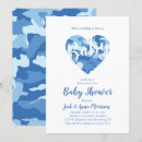 Search for blue camo invitations Shower