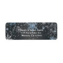 Search for snowflake birthday return address labels Silver