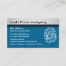 Search for private security business cards Investigator