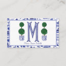Search for topiary invitations Blue and white