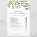 Search for lemon bridal shower games Calligraphy