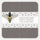 Search for bee address stickers Rustic