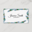 Search for peacock feather business cards Simple