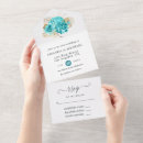 Search for aqua blue floral wedding invitations Roses